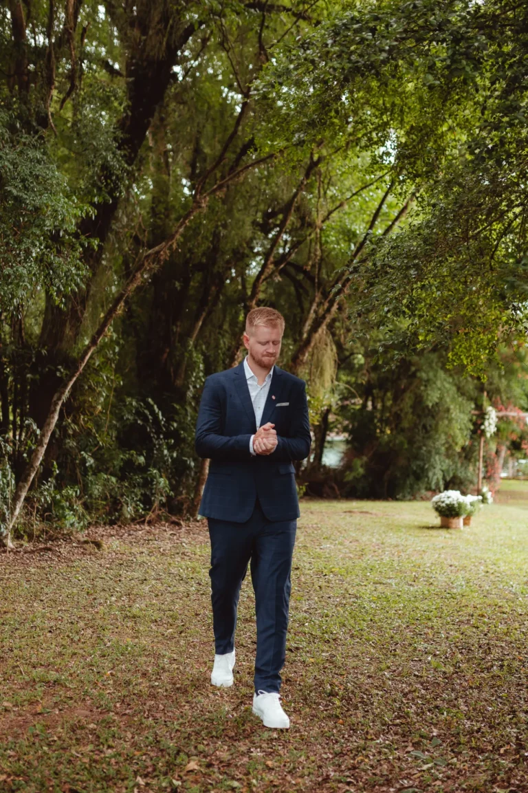 Casamento de Ana e Fred: noivo e padrinhos