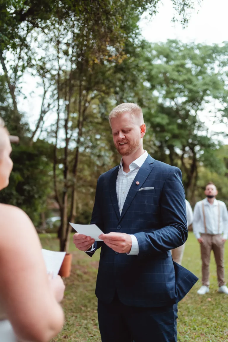 Casamento de Ana e Fred: cerimônia ao ar livre