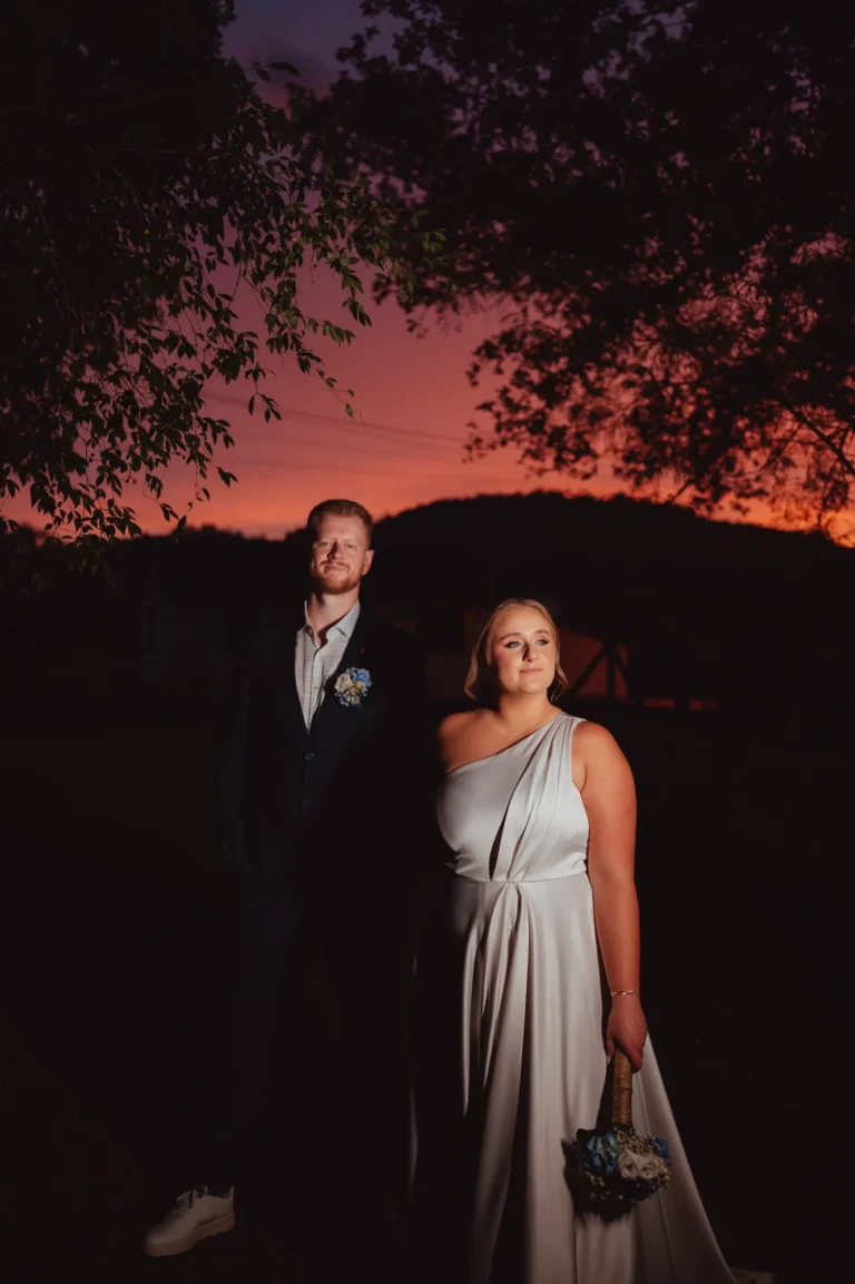 Casamento de Ana e Fred: retratos dos noivos ao pôr do sol