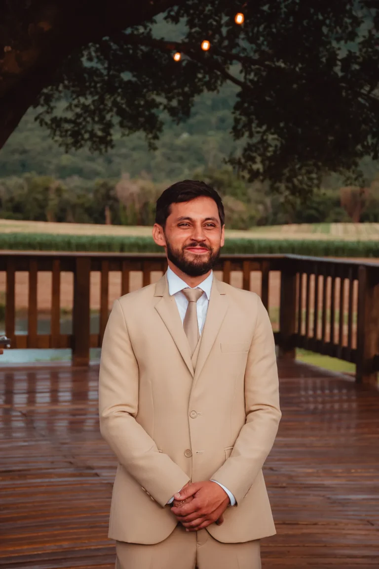 Casamento de Bruna e Douglas: cerimônia ao ar livre