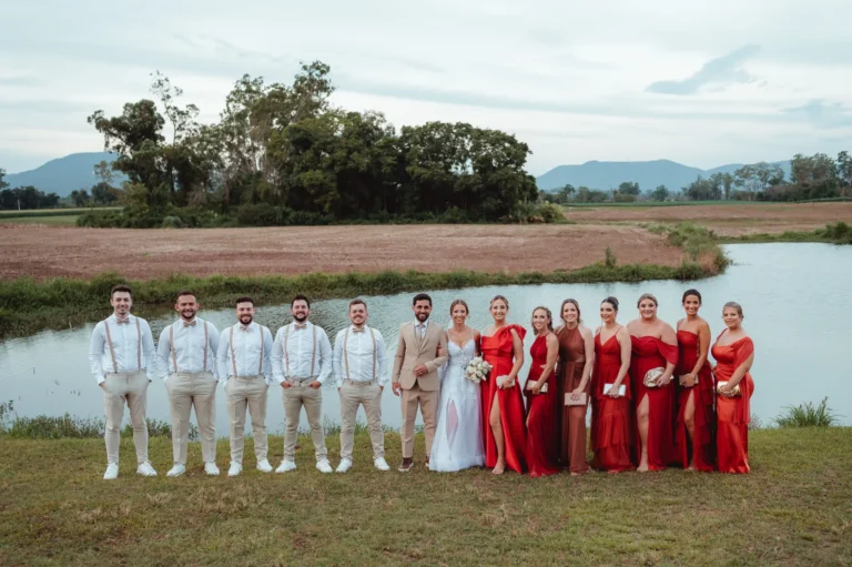 Casamento de Bruna e Douglas: saída dos noivos e padrinhos