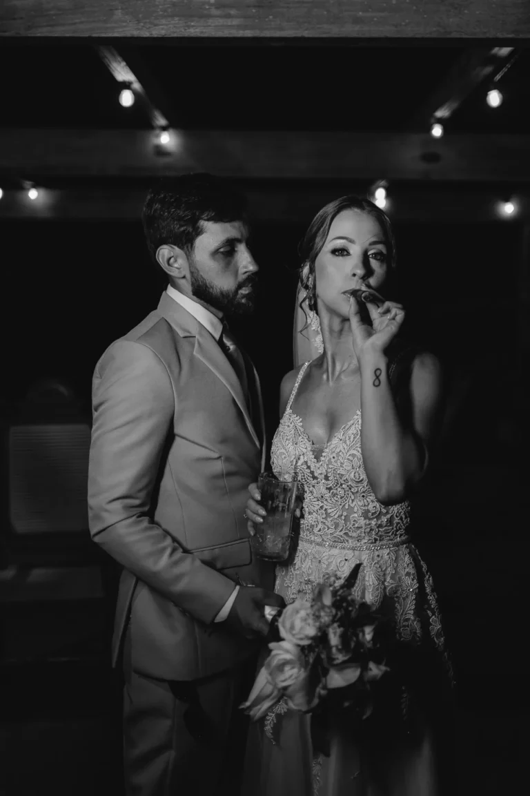Casamento de Bruna e Douglas: retratos dos noivos à noite