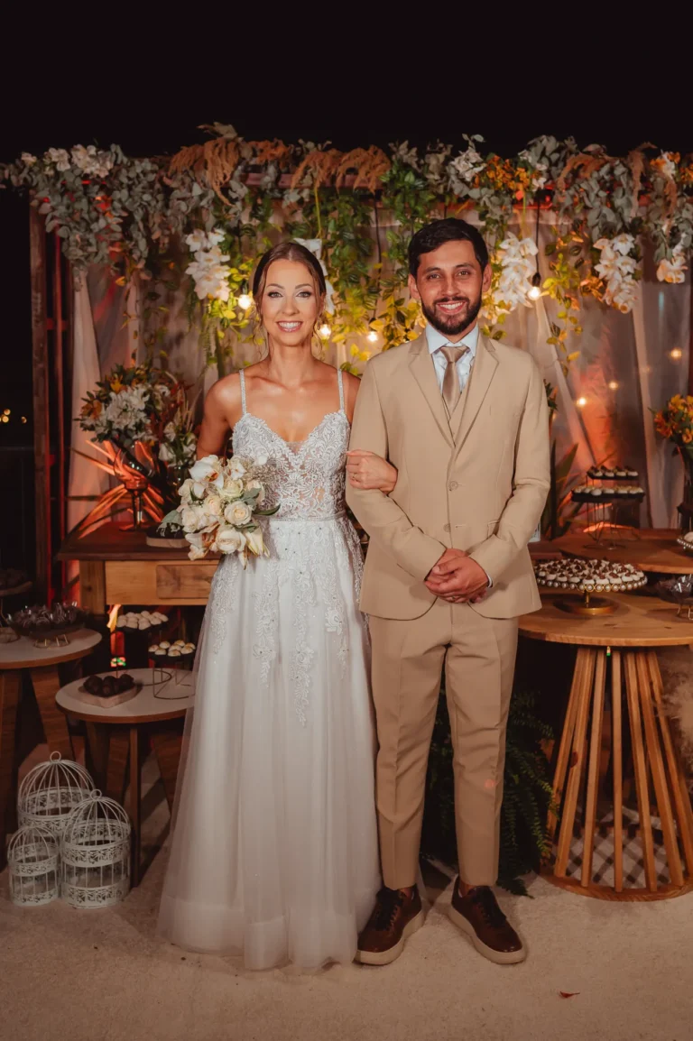 Casamento de Bruna e Douglas: retratos dos noivos à noite