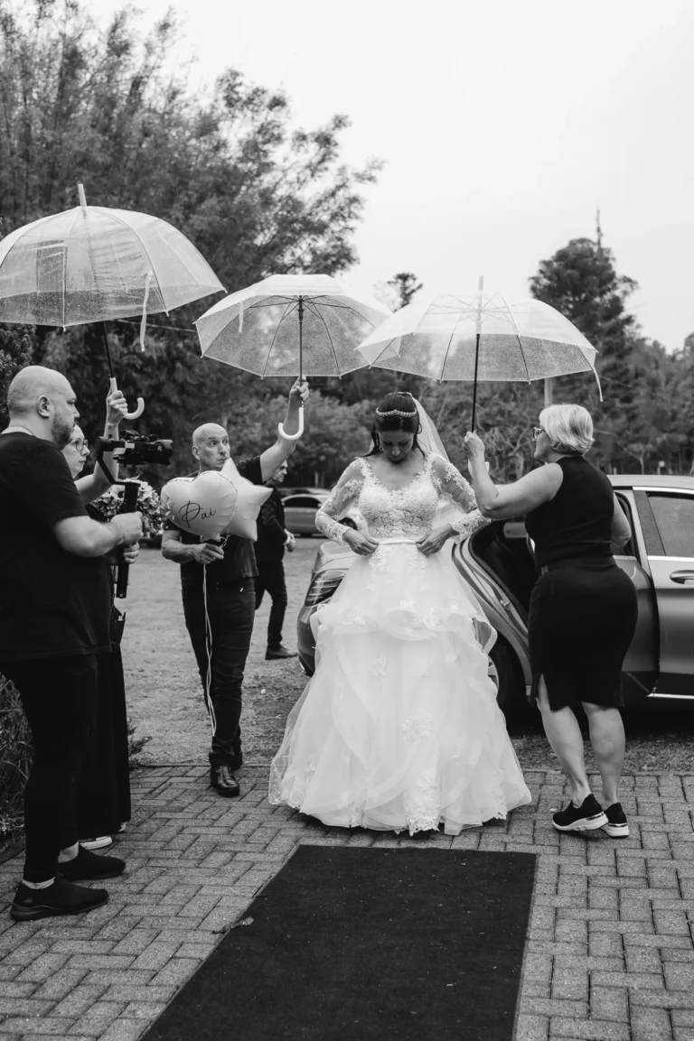Casamento de Carla e Dionei: cerimônia ao ar livre