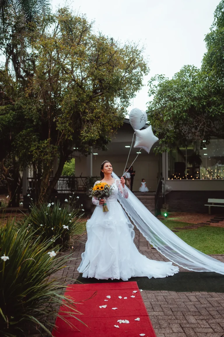 Casamento de Carla e Dionei: cerimônia ao ar livre