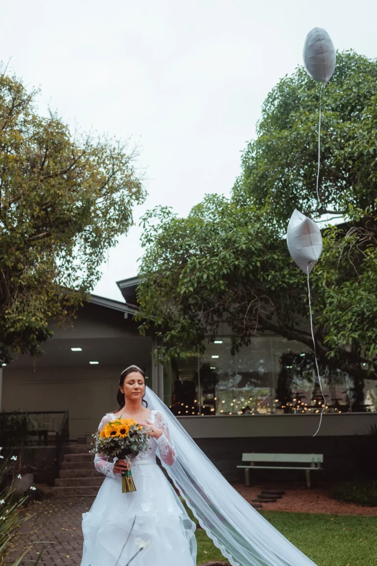 Casamento de Carla e Dionei: cerimônia ao ar livre