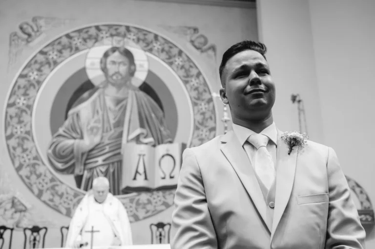Casamento de Fran e Djonatan: cerimônia na igreja