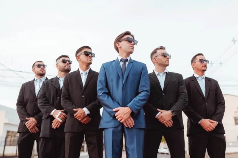 Casamento de Katy e Cleber: noivo e padrinhos