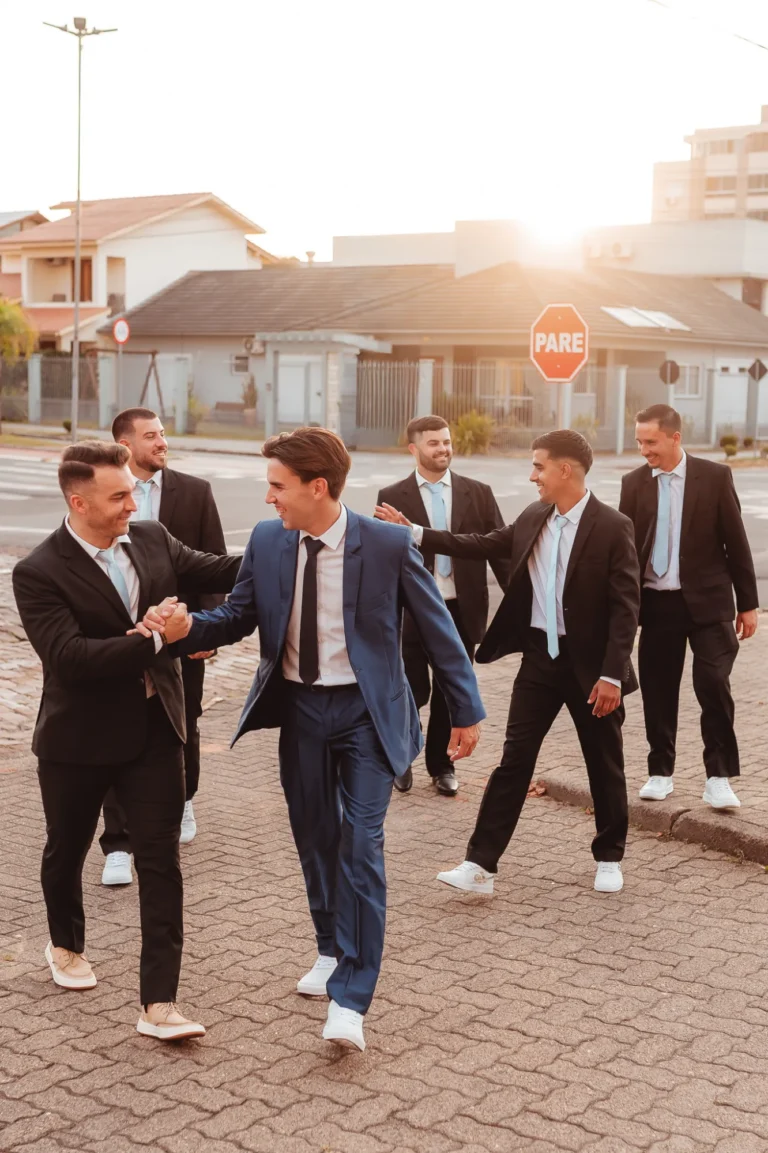 Casamento de Katy e Cleber: noivo e padrinhos